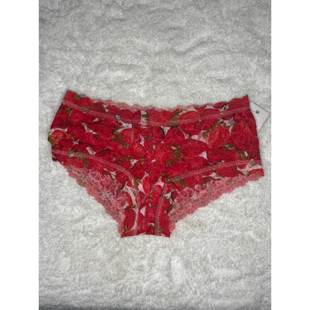 NWT Hanky Panky Strawberry Print Lace Boyshort Panties Size S